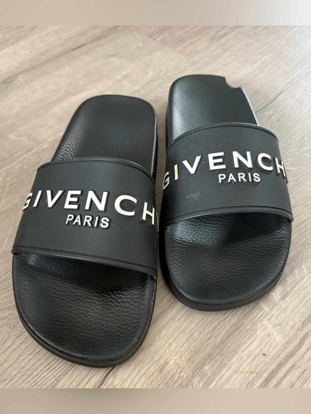Givenchy Black Logo Strap Slide Sandals Size 39